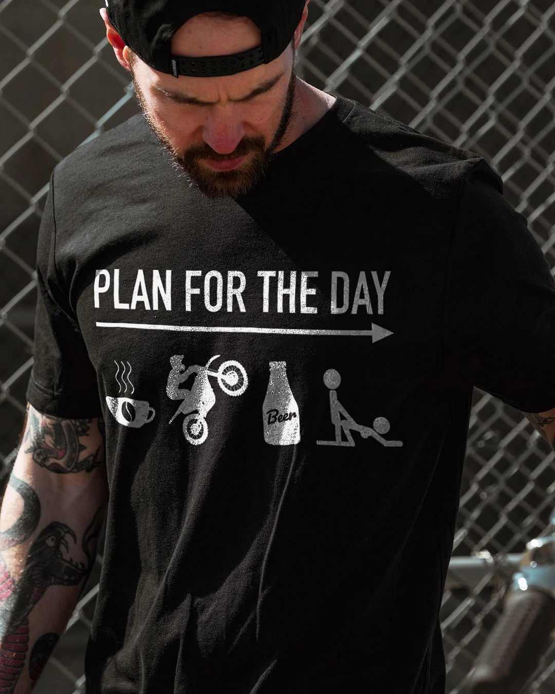 Plan For The Day Printed Men's T-shirt - Devcarry