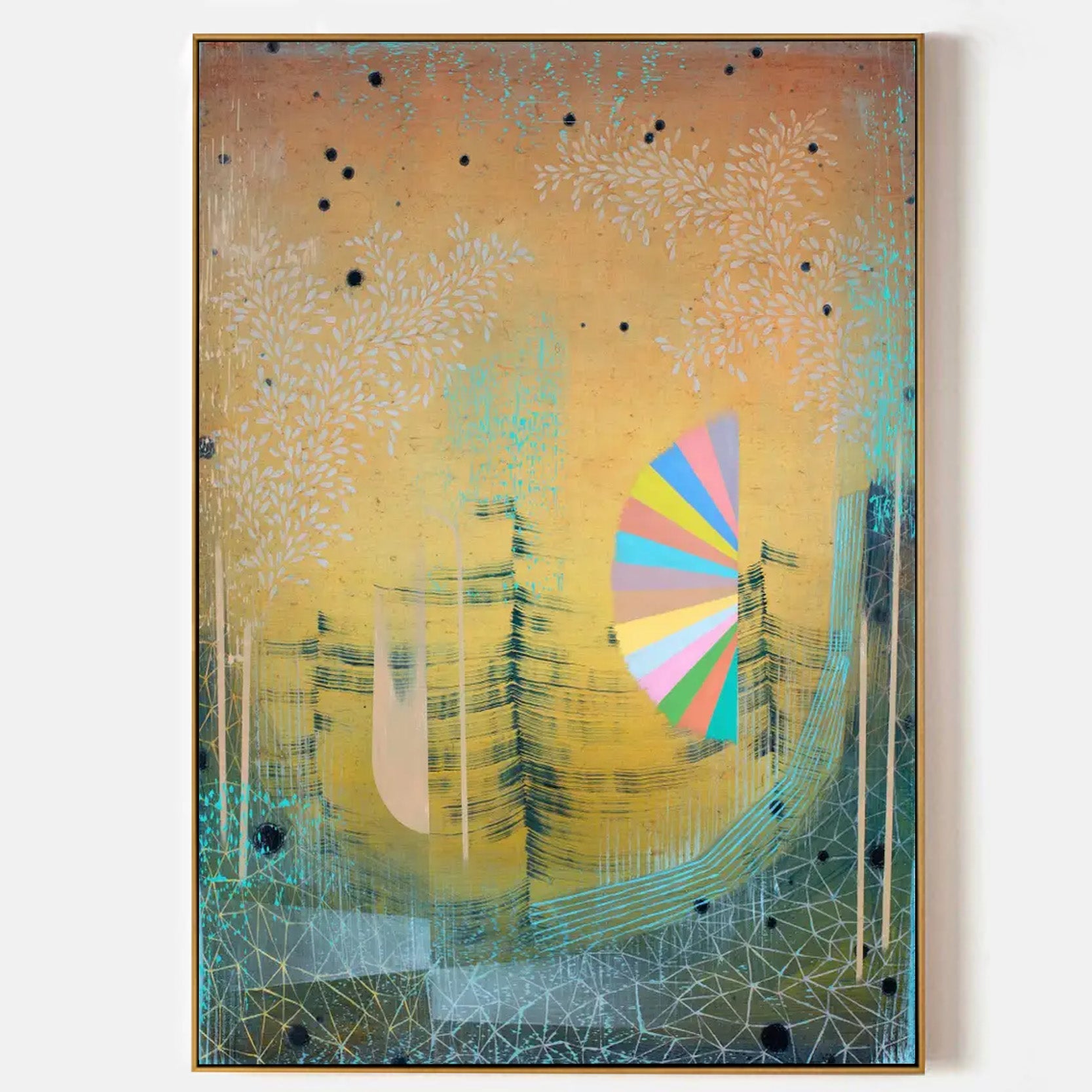 Arabelart Hello Sunshine – Vibrant Abstract Landscape with Rainbow Motifs AR711