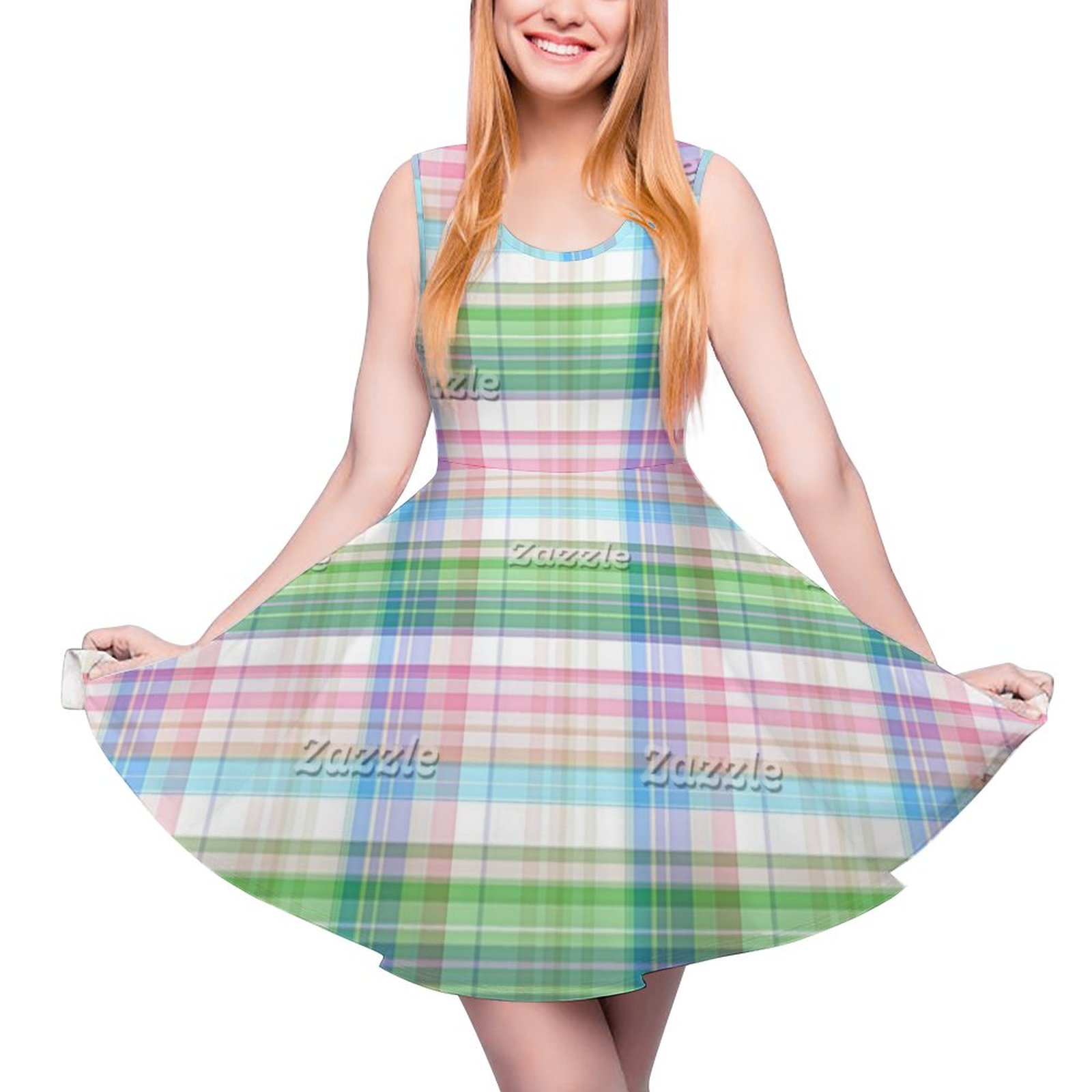 lime green plaid dress Lime Grunge Flannel - Oversized Shirt Dress main image 0