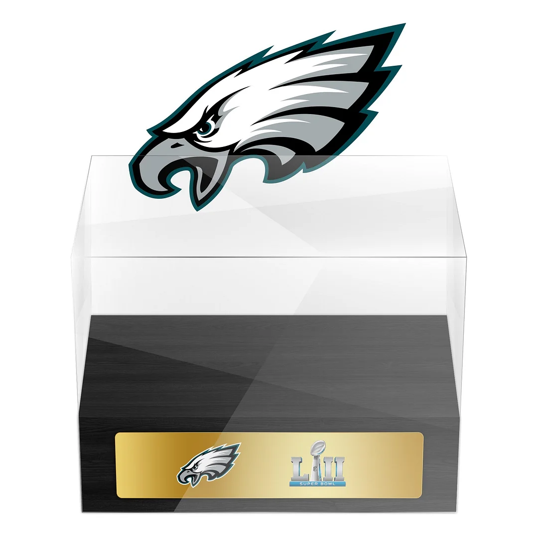 Philadelphia Eagles Super Bowl Championship Trophy Ring Display Case