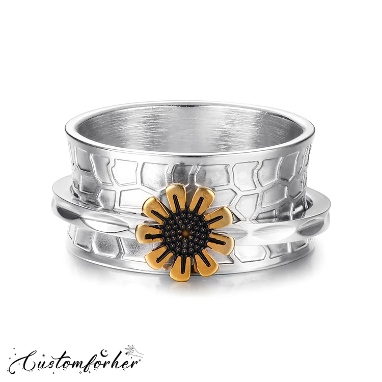 Vintage Daisy Flower Spinning Ring