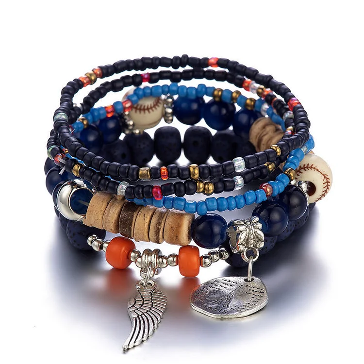 Bracelet Color Bohemian Multi-Layer Stretch Bead Bracelet Ornament socialshop
