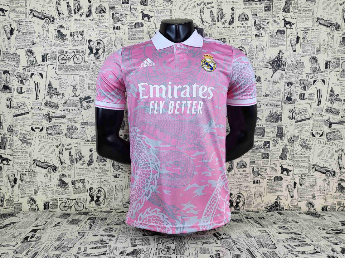 Real Madrid Dragon Jersey Pink 23/24 Football Kit 2023 2024 Soccer