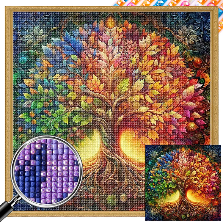 Lucky Tree 40*40CM (Canvas) Full AB Square Drill Diamond Painting gbfke