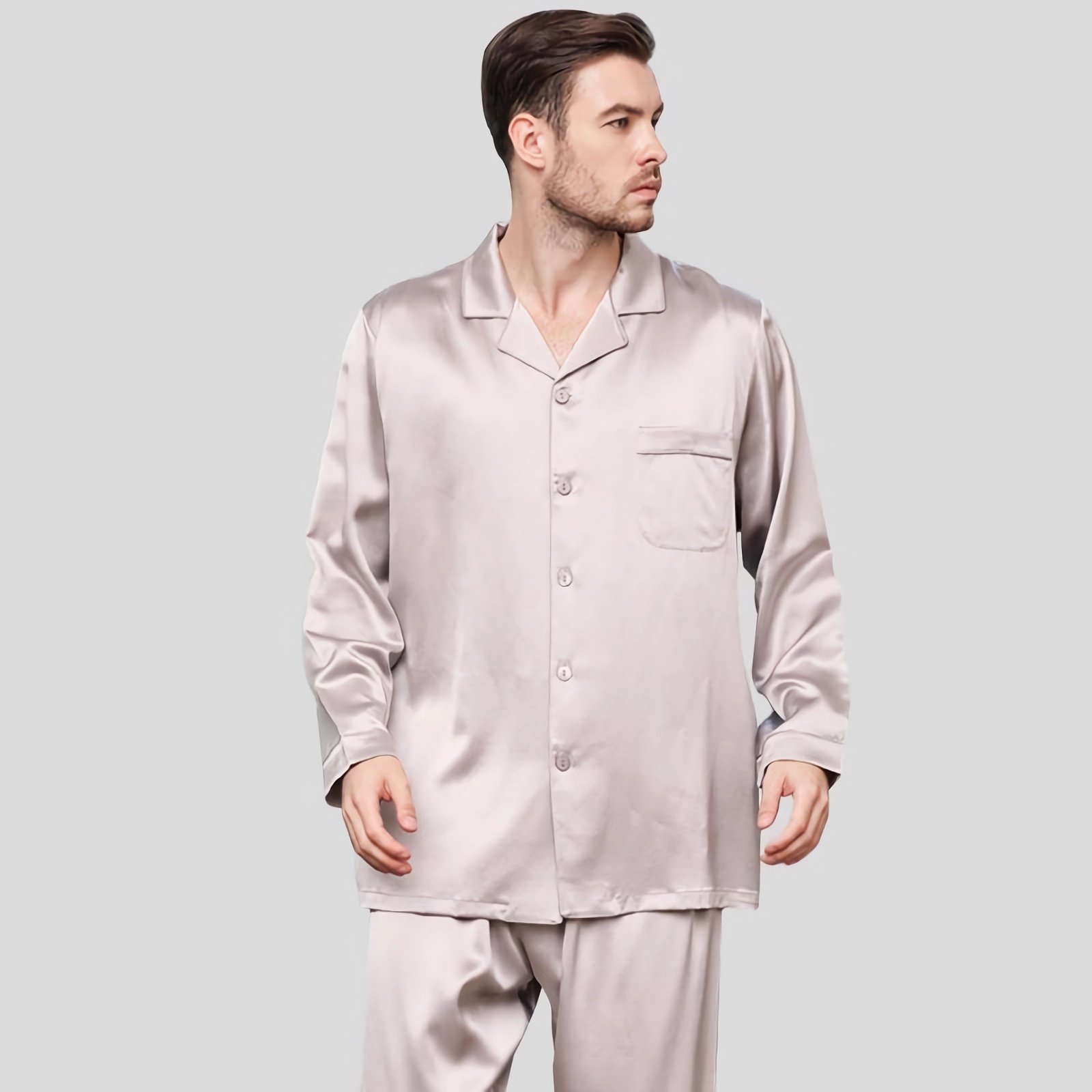 22 Momme Pure Silk Pajamas For Men REAL SILK LIFE