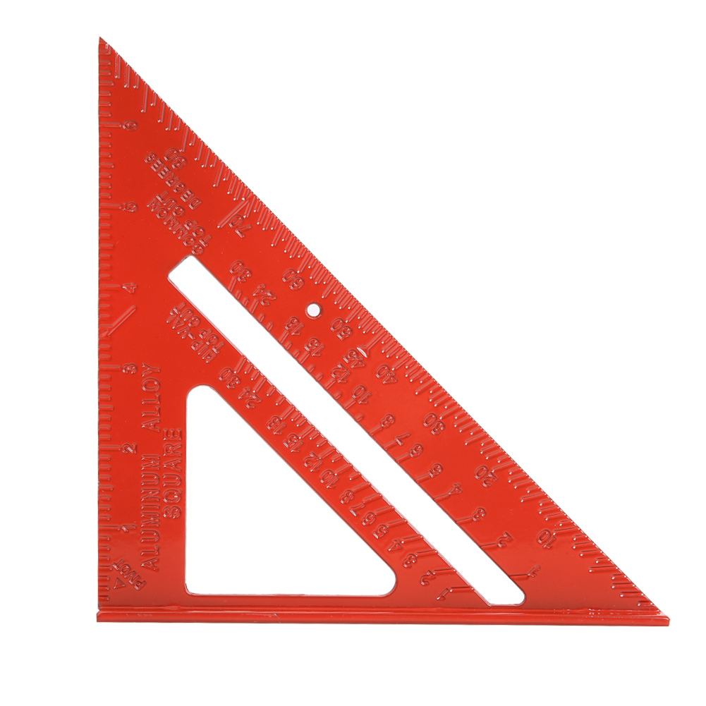 7 inch Triangular Ruler Aluminum Measuring Ruler Woodwork Try Square (Red), 501 Original
7 inch Triangular Ruler Aluminum Measuring Ruler Woodwork Try Square (Red), 501 Original