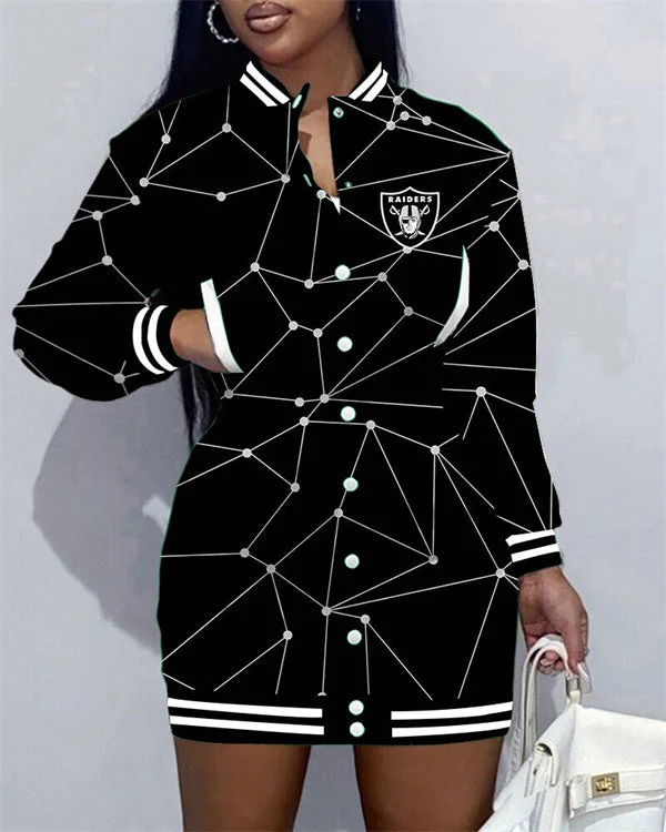 Las Vegas Raiders
Limited Edition Button Down Long Sleeve Jacket Dress