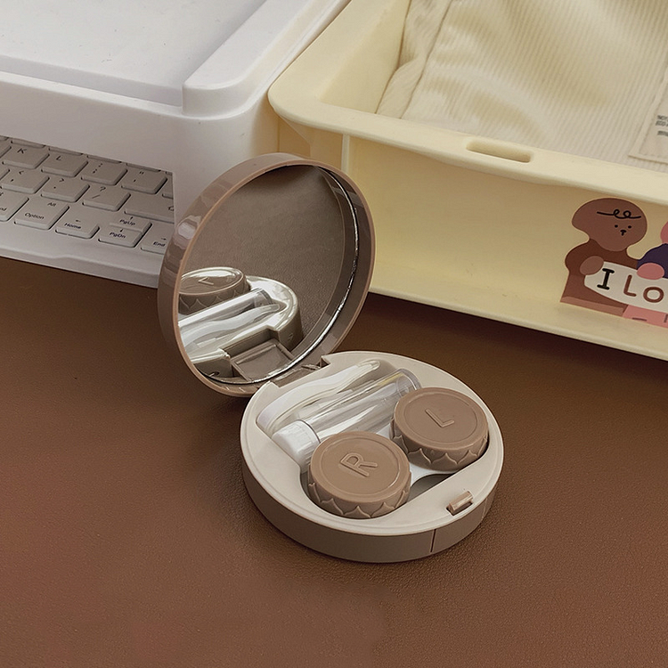 Aprileye simple solid color lens case