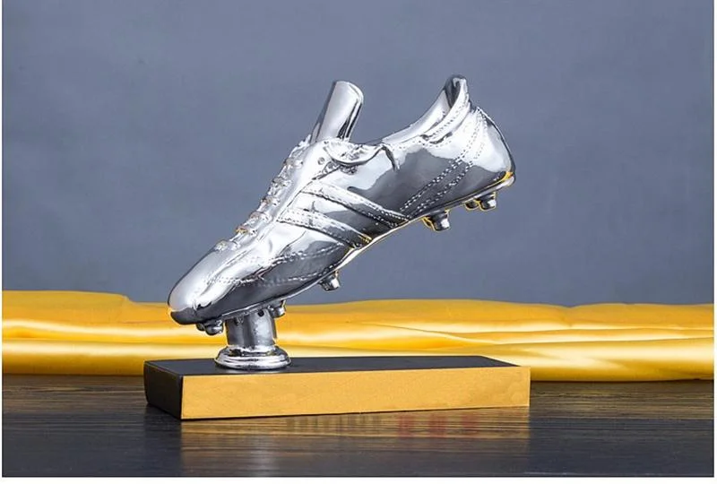 17cm Height Best Shooter Award Trophy Football Boot Champions Award Shoes Shape Cup Fans Souvenir Resin Material
