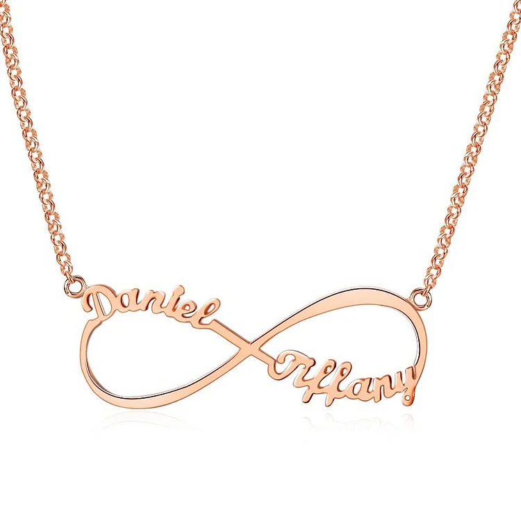 Custom Infinity Name Necklaces Personalized 2 Names Necklaces Any Name Necklaces for Women