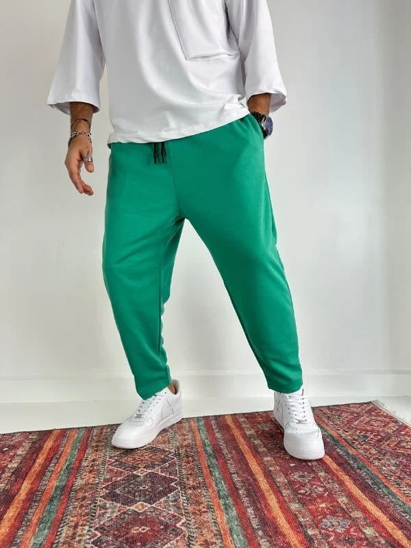 Men's Solid Color Casual Nine-Point Pants