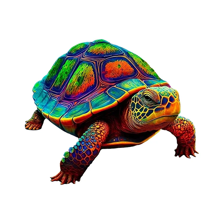 Colorful sea turtles Wooden Jigsaw Puzzle