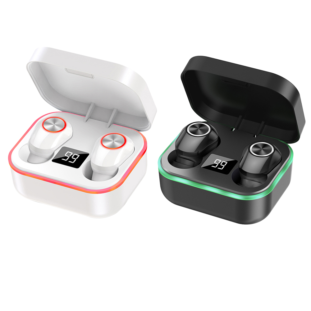 TWS Bluetooth 5.1 Earphones Earbuds with Mic Breathing Light Charging Case, Black, 501 Original
TWS Bluetooth 5.1 Earphones Earbuds with Mic Breathing Light Charging Case, Black, 501 Original