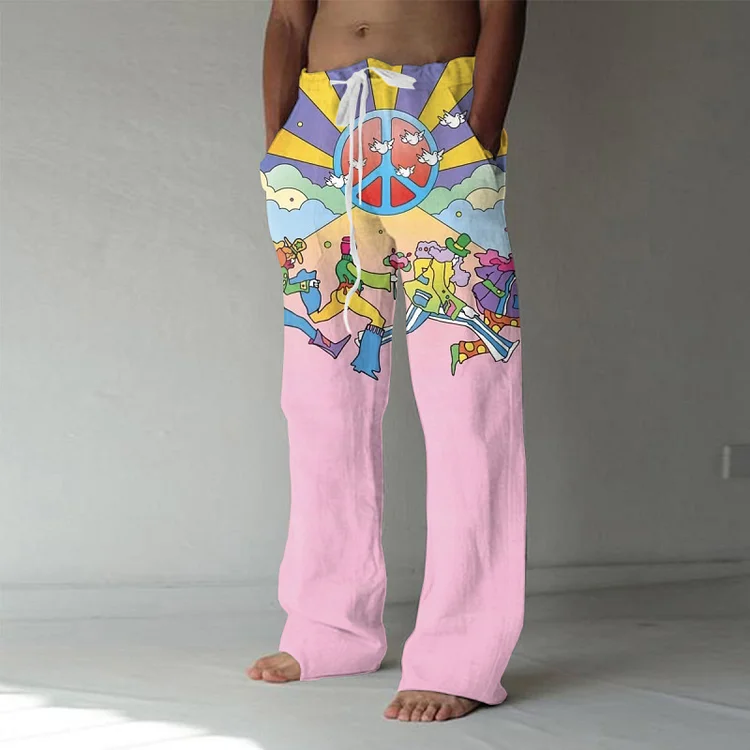 Men's Fashion Printed Casual Trousers