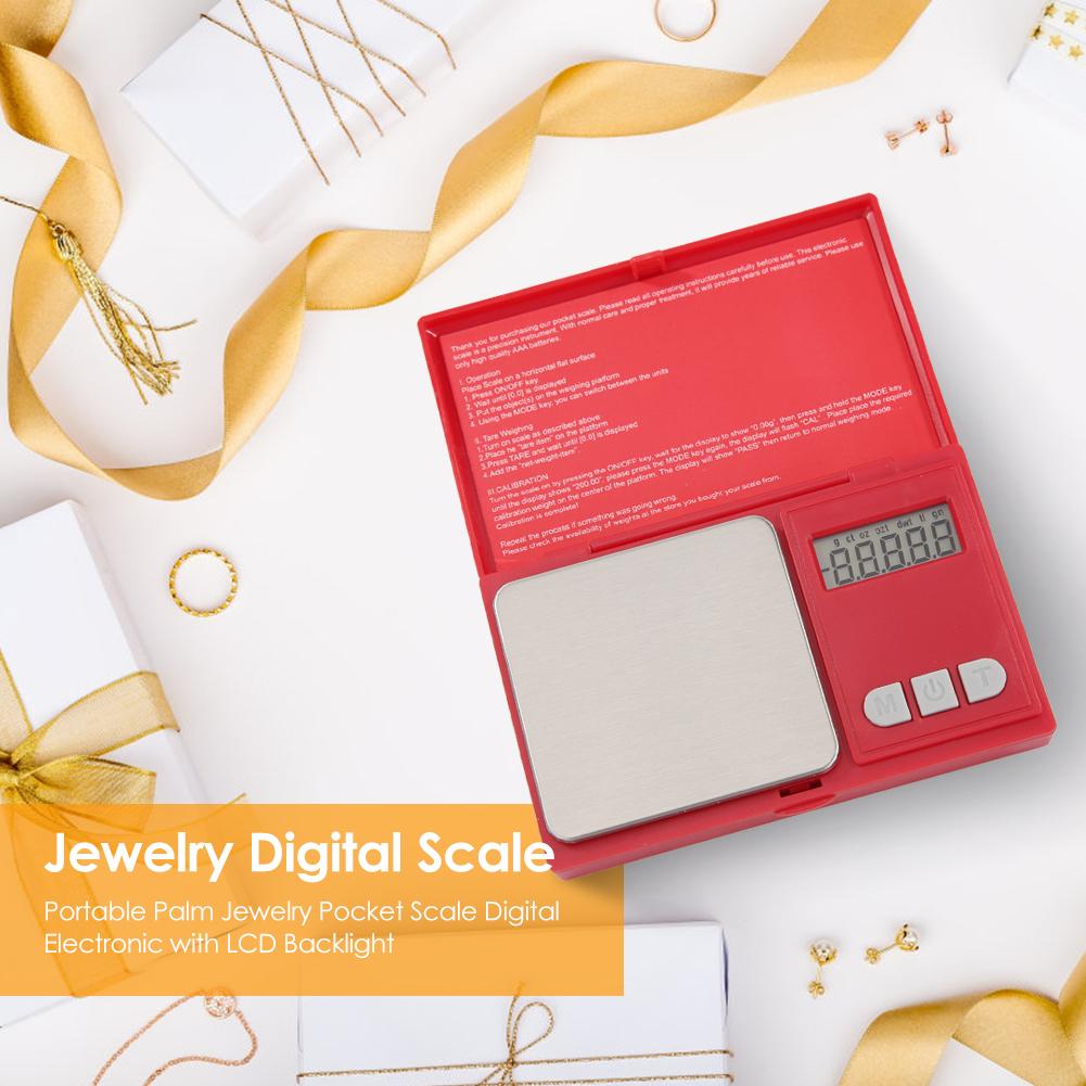Portable Palm Jewelry Pocket Scale Digital Electronic with LCD Backlight, 500g/0.1g, 501 Original
Portable Palm Jewelry Pocket Scale Digital Electronic with LCD Backlight, 500g/0.1g, 501 Original