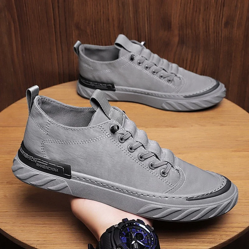Aonga 2022 New Canvas Shoes Breathable Men Sneakers Casual Slip-on Flats Fashion Loafers Men Jogging Sports Shoe Zapatillas De Deporte