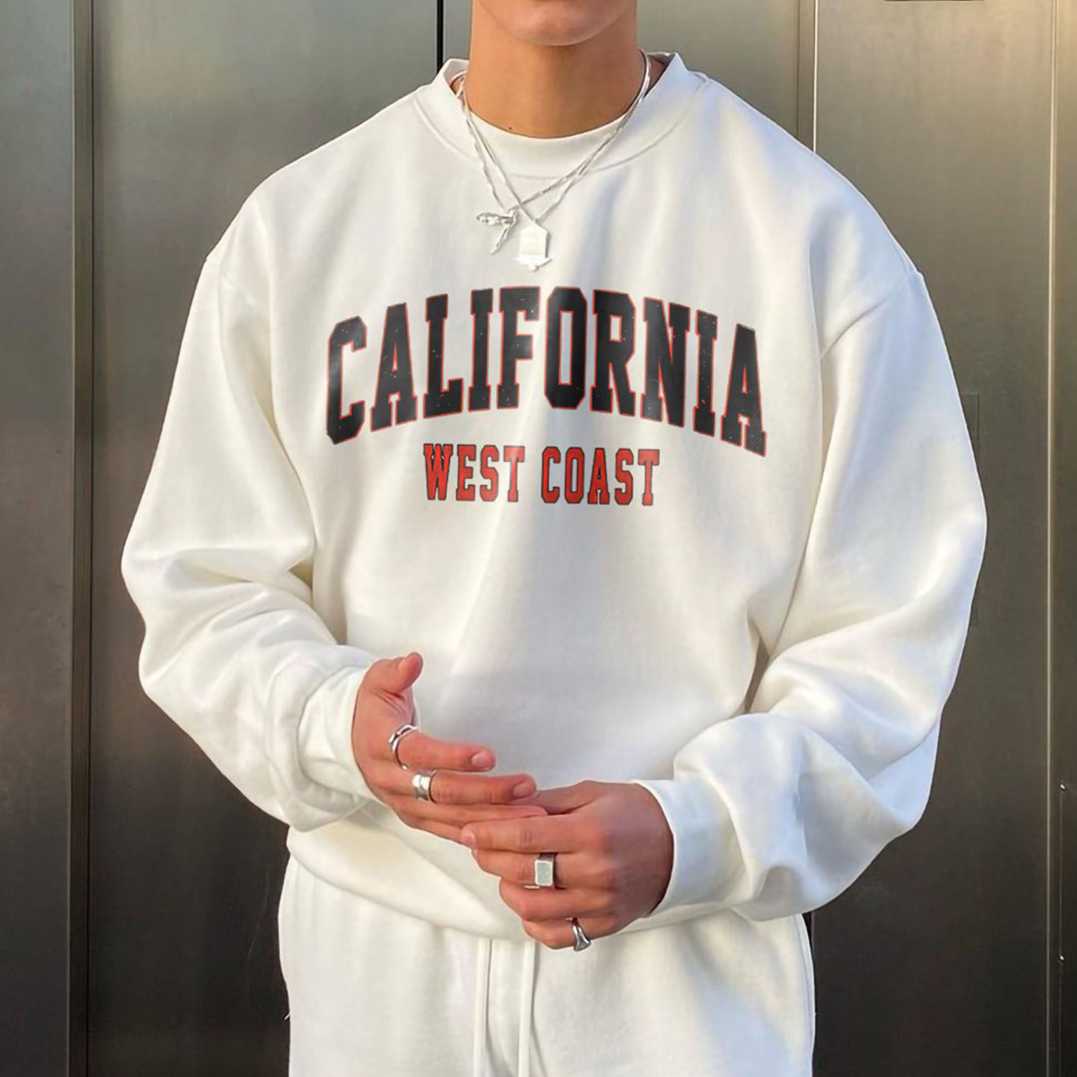 Men's Retro California Oversized Sweatshirt / [blueesa] /