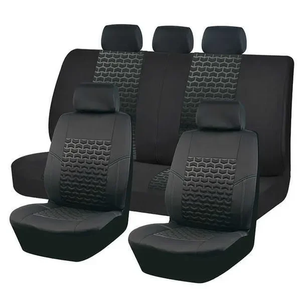 New Black Universal 4mm Sponge Covers Sporty Design With Three Zipper Rear Seat Split Car Accessories Interior