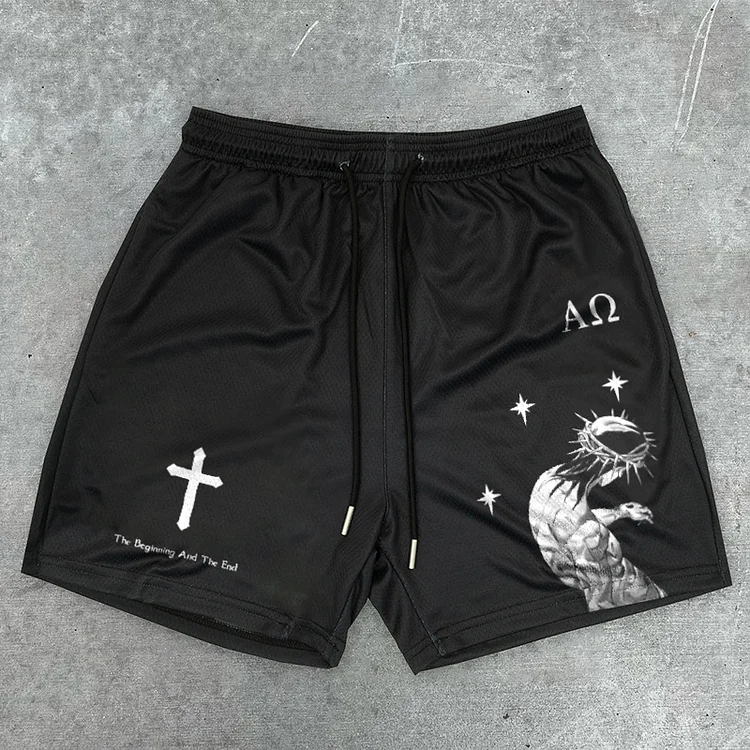 BrosWear The Beginning And The End Mesh Street Shorts