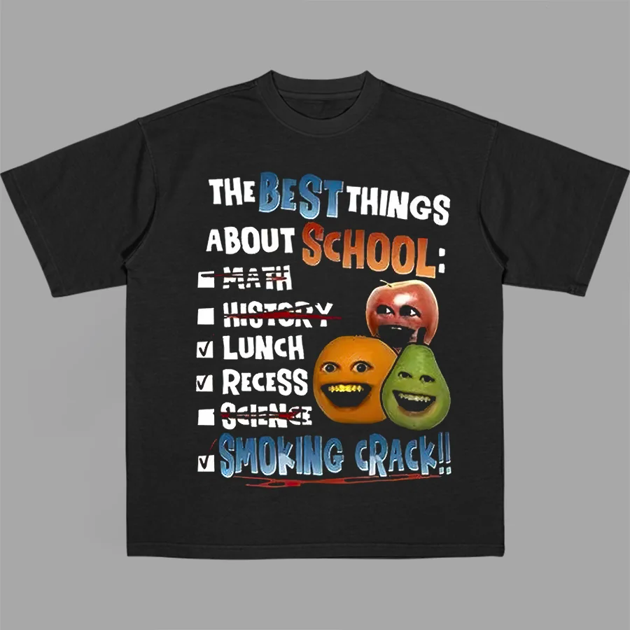 The Best Things About School Printed Unisex Oversized T-shirt - Devcarry