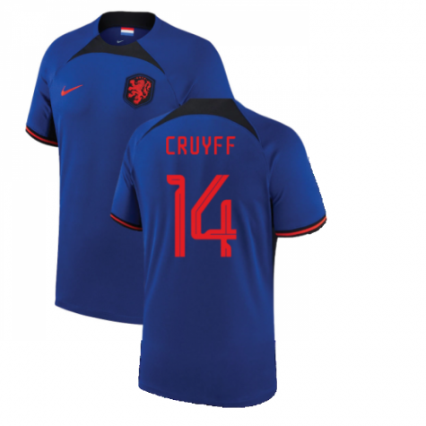 Netherlands Johan Cruyff 14 Away Shirt Kit World Cup 2022