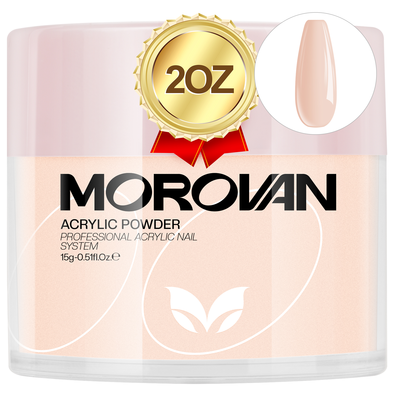 Morovan Acrylic Powder Nude Pink Color 4oz Professional Acrylic