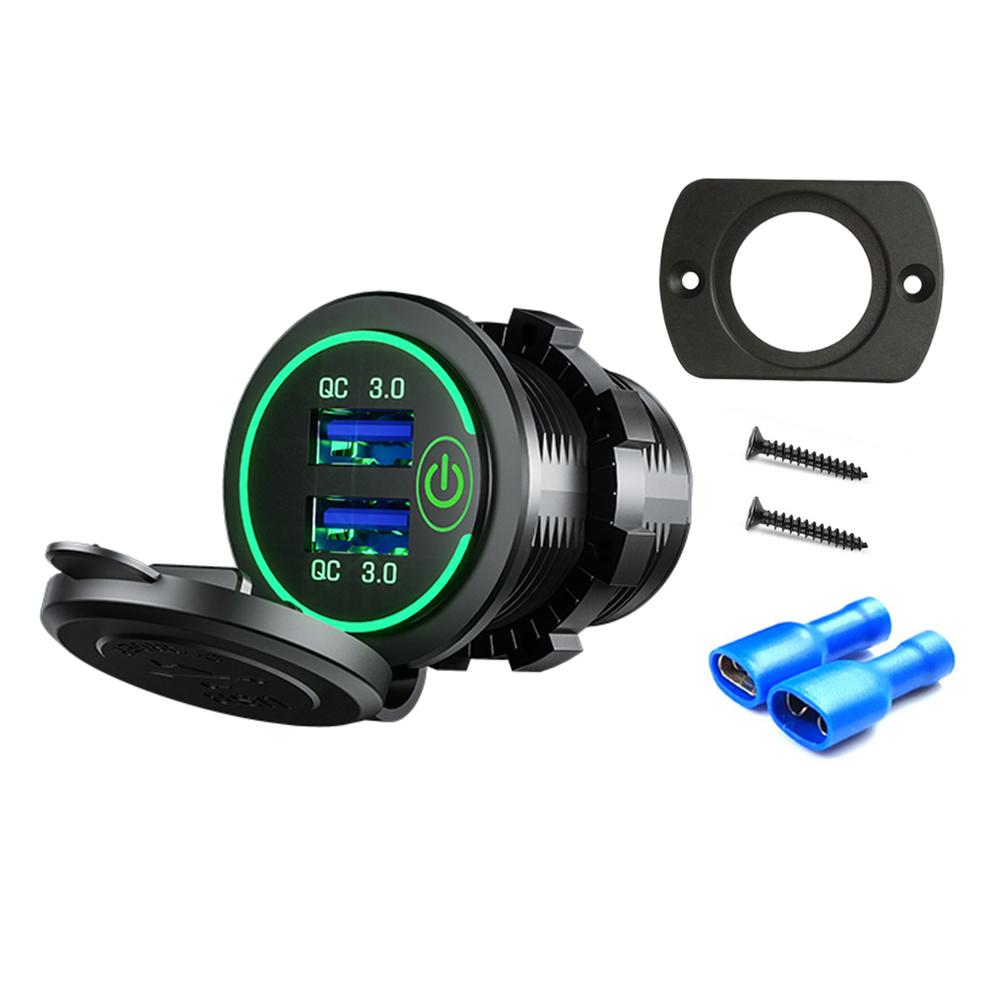 P19-S Dual QC 3.0 USB Car Charger Socket Outlet with Touch Switch (Green), 501 Original
P19-S Dual QC 3.0 USB Car Charger Socket Outlet with Touch Switch (Green), 501 Original