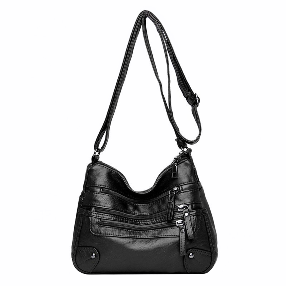 Soft PU Leather Shoulder Bag Multi-Layer Zipper Crossbody Bag, Black, 501 Original
Soft PU Leather Shoulder Bag Multi-Layer Zipper Crossbody Bag, Black, 501 Original