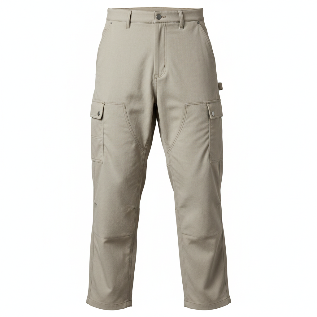 thesupersurf Khaki Cargo Pants with Multiple Pockets
