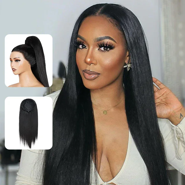 3 In 1 Half Wig | Straight Summer Ready to Wear Breathable Wig- Straight Half Wig For Versatile Styling