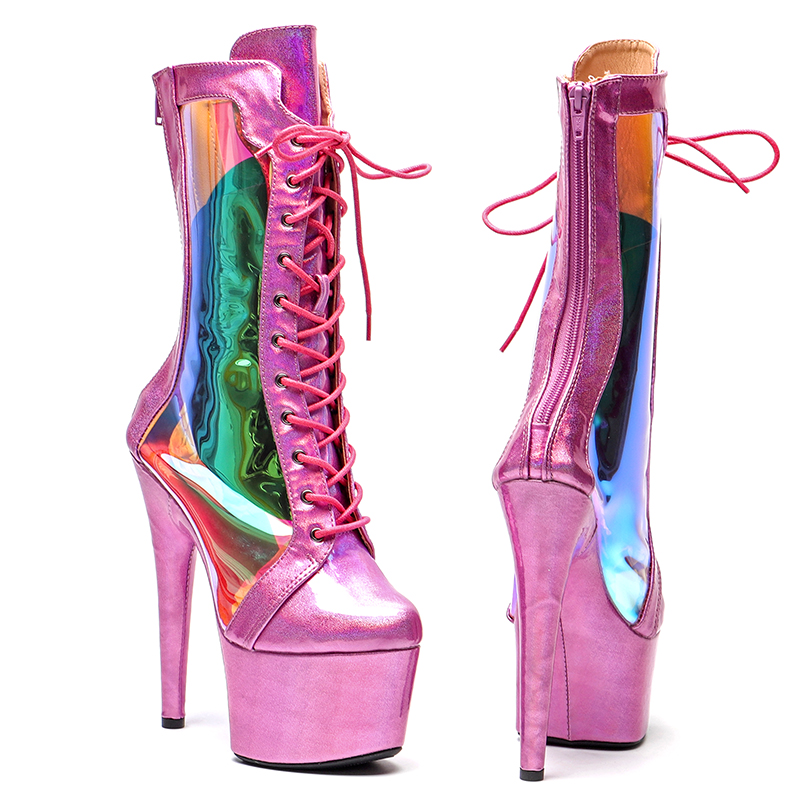 VCshoes 17CM/7inches New Style Boots Nightclub Stage High Heel Bottom Boots Ankle Boots Fetish Stripper Shoes 4B