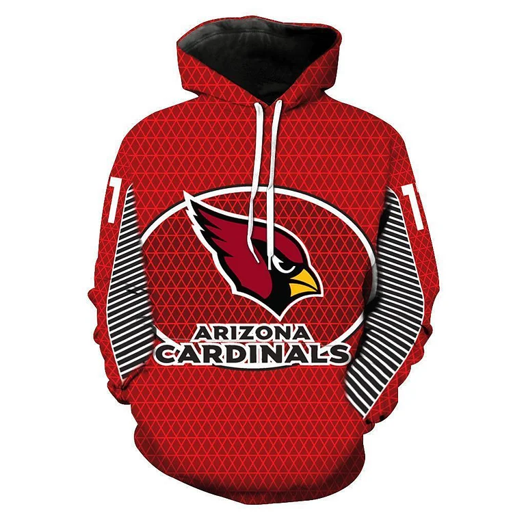 Arizona Cardinals Printed Hooded Pocket Turtleneck Sweater
