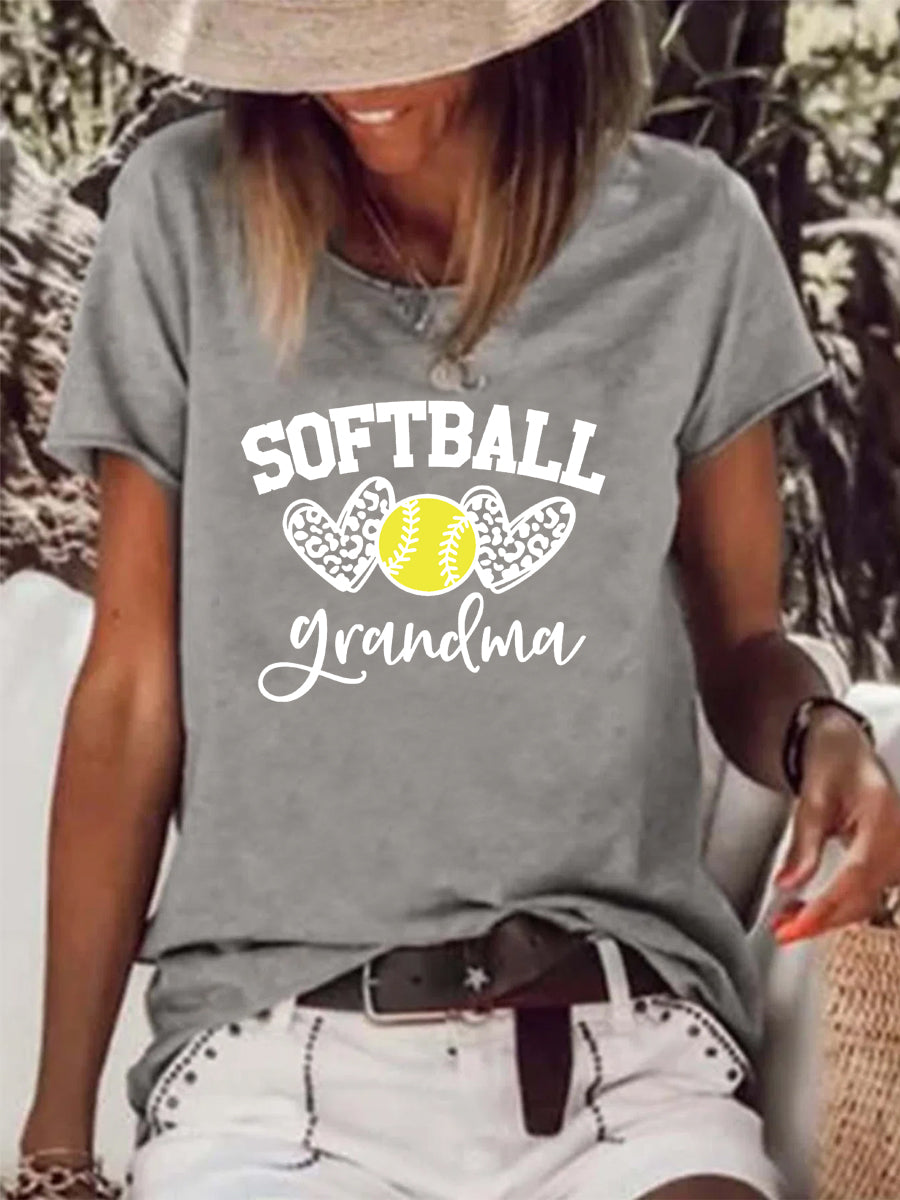Softball Grandma Raw Hem Tee -013370-Guru-buzz