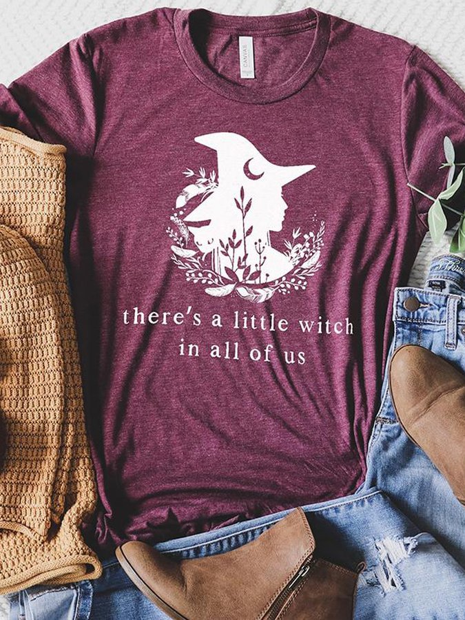 Bestdealfriday Theres A Little Witch In All Of Us Tee Shirt 9789485