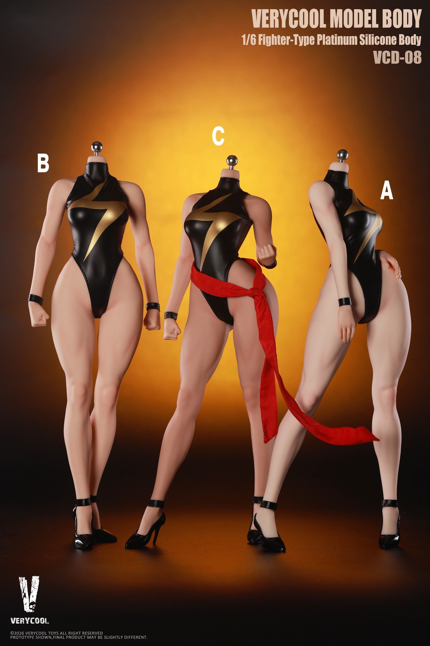 VERYCOOL MODEL-Body No.8 – 1/6 Fighting-Type Platinum Silicone body-