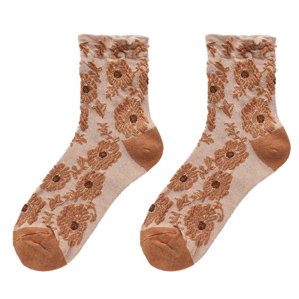 Korean Women Long Socks Flower Printed Elastic Pile Heap Socks -Brown, 501 Original
Korean Women Long Socks Flower Printed Elastic Pile Heap Socks -Brown, 501 Original