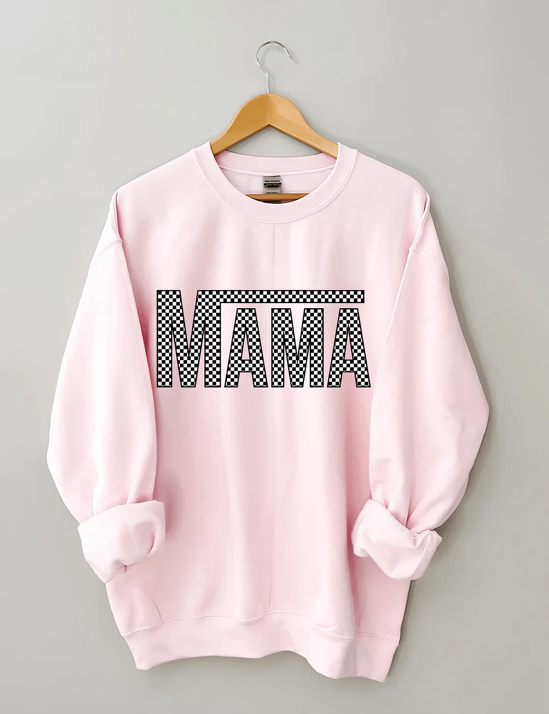 Checkered Retro Mama Sweatshirt