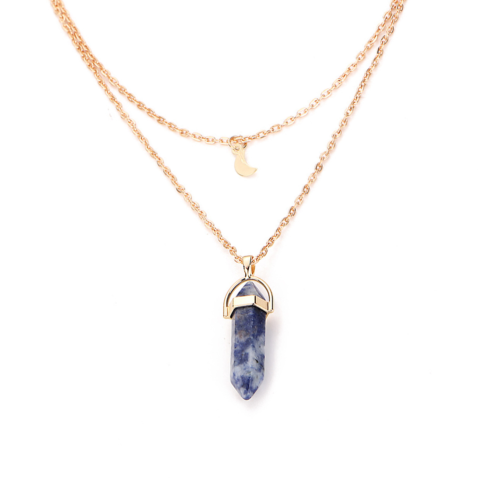 Multilayer Moon Hexagon Pendant Necklace Stone Women Clavicle Chain Jewelry, Dark blue, 501 Original
Multilayer Moon Hexagon Pendant Necklace Stone Women Clavicle Chain Jewelry, Dark blue, 501 Original