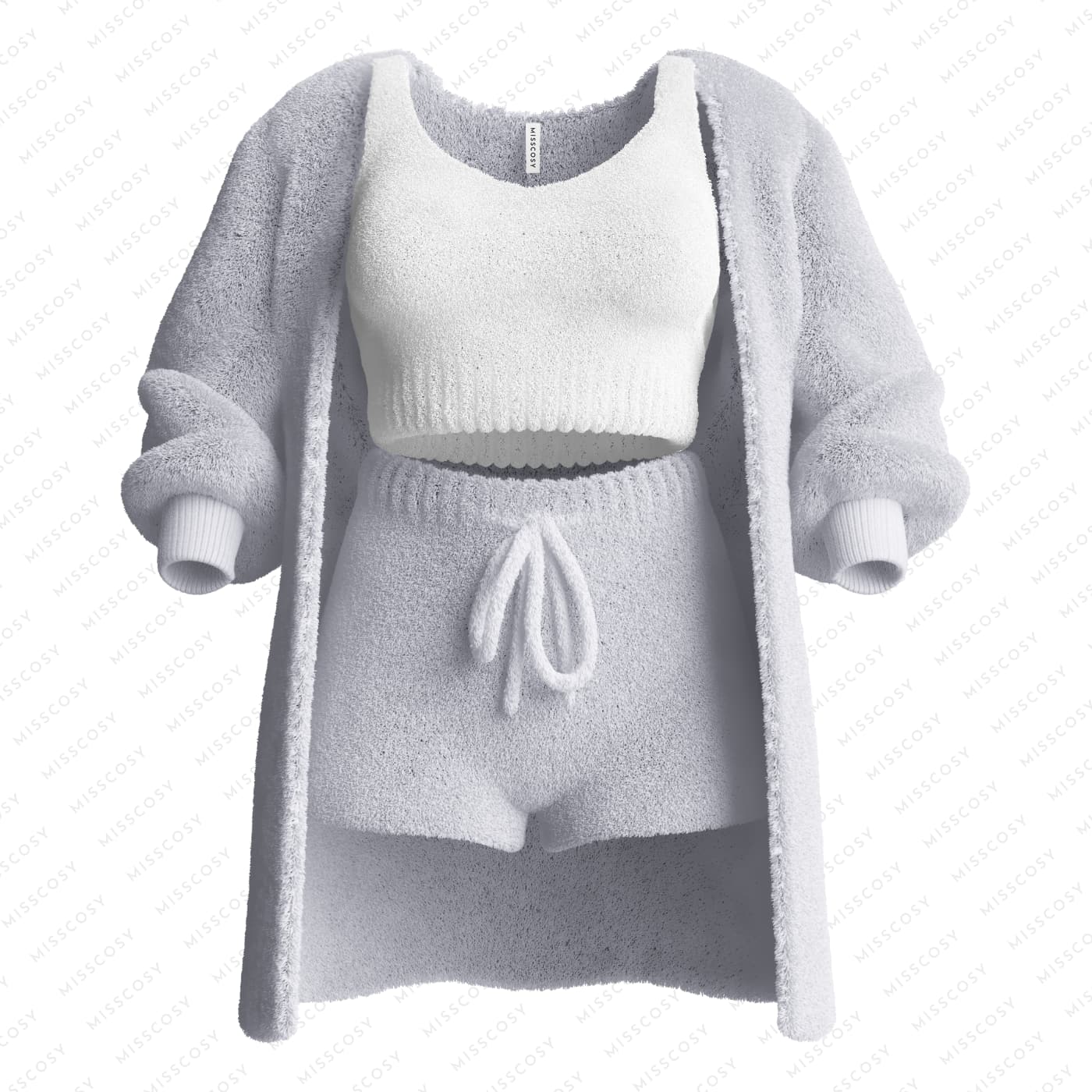 Cosy Knit Set (3 Pieces) Gray