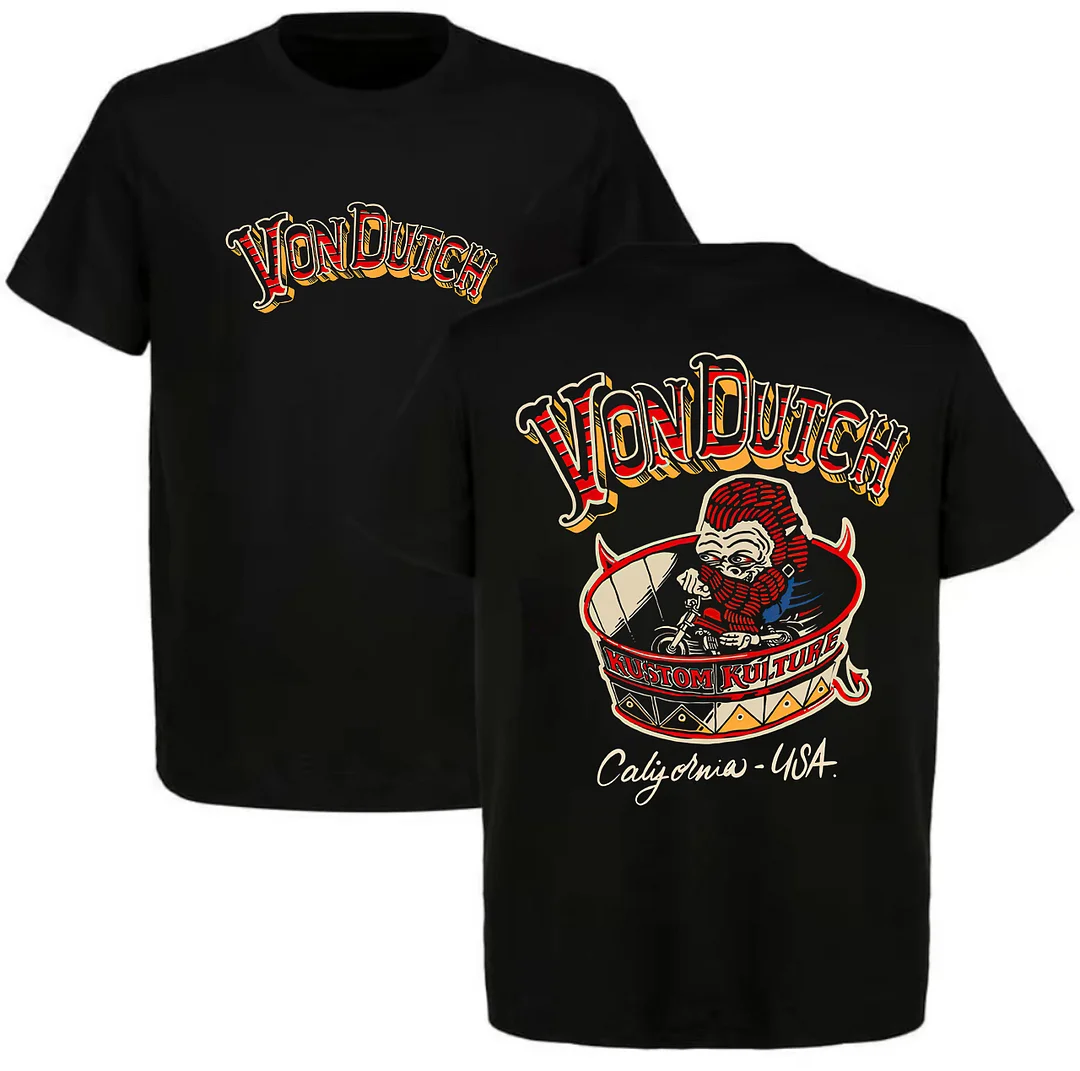 Von Dutch Kustom Kulture Printed Unisex Oversized T-shirt - Devcarry
