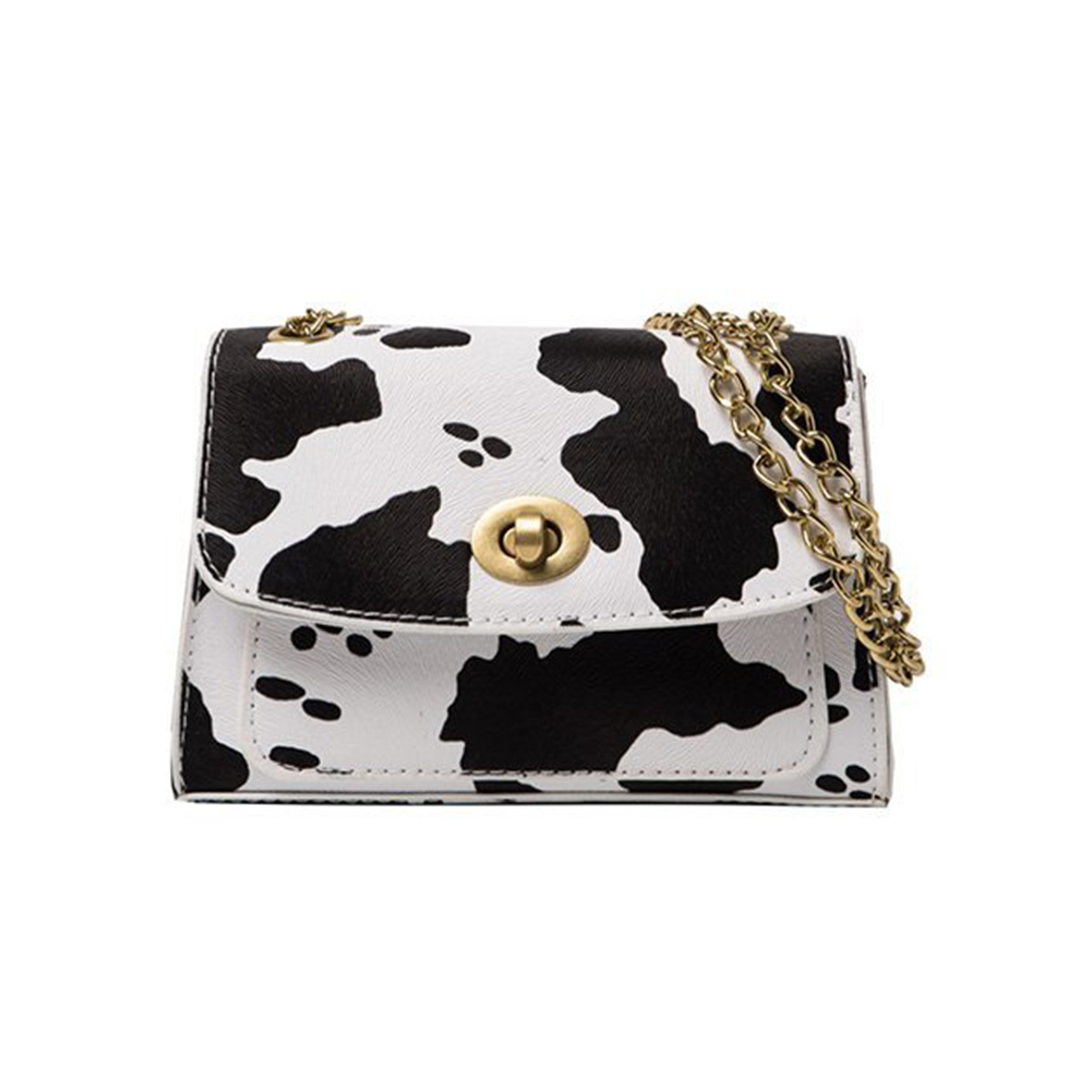 Women Cow Milk Print Shoulder Bag Chain Small Crossbody Handbag, White, 501 Original
Women Cow Milk Print Shoulder Bag Chain Small Crossbody Handbag, White, 501 Original