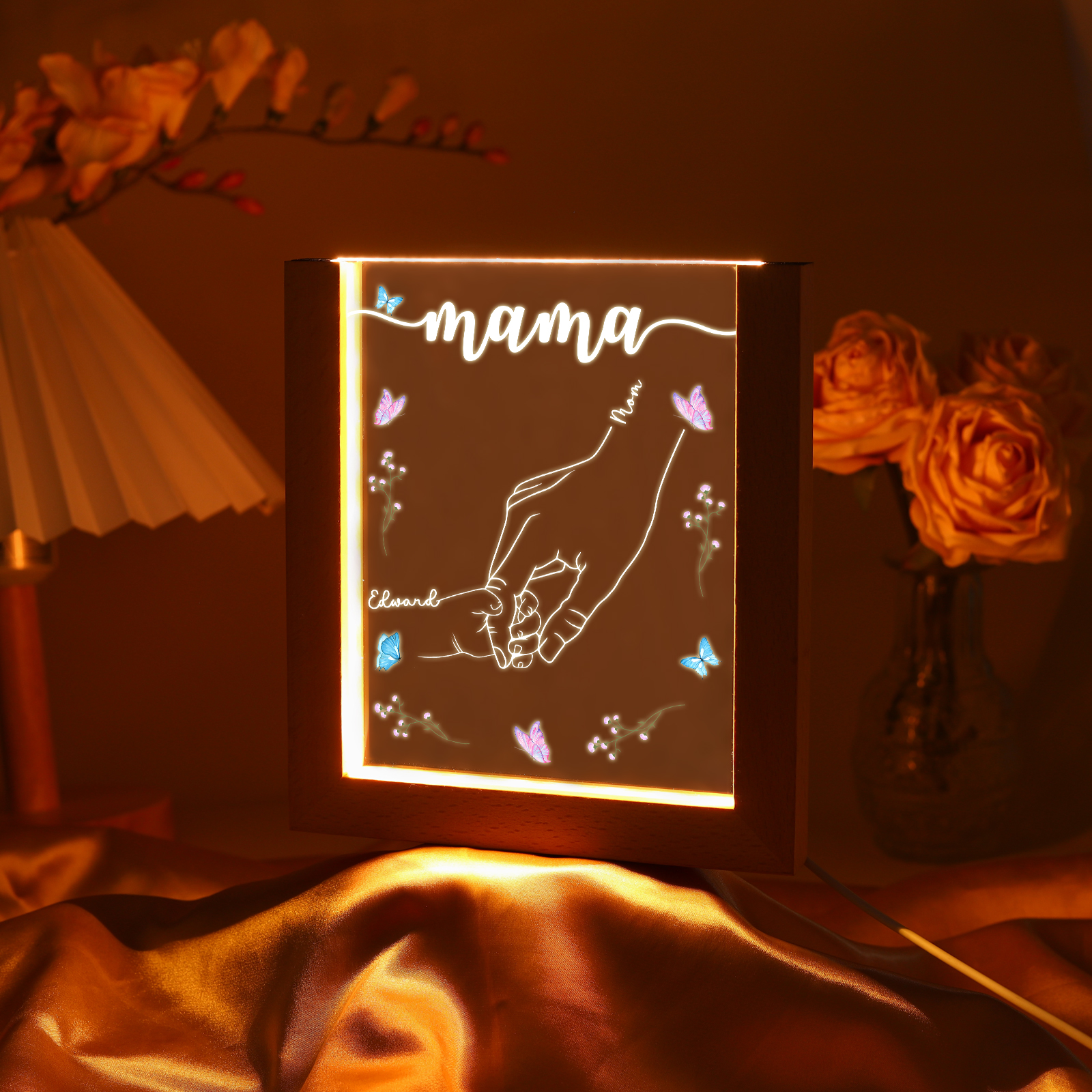 Personalisiertes Foto Flipbook - Handkurbel Daumenkino Rahmen Mit LED Licht