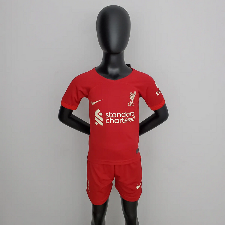 22-23 Liverpool home Red kids kit