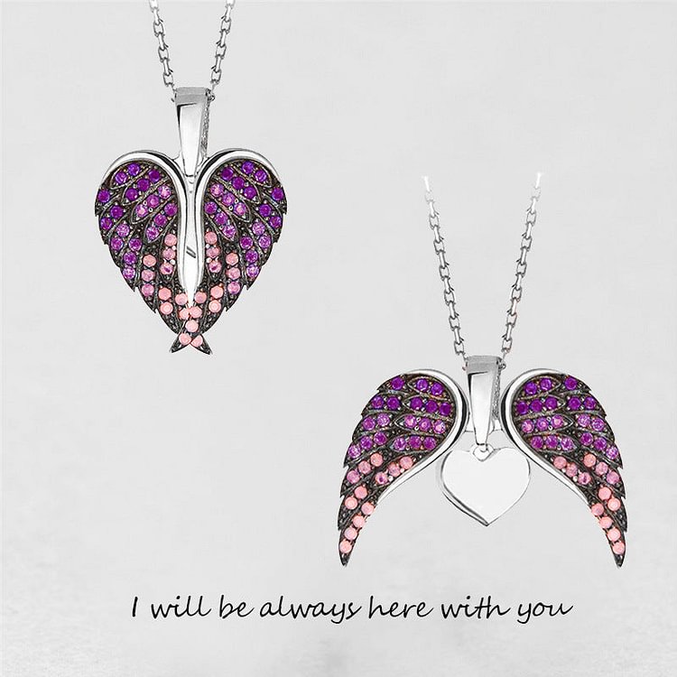 Angel Wings Heart Shaped Women Necklace