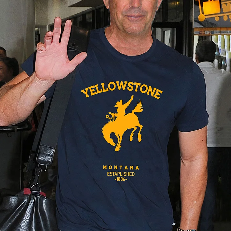 Men'S Western Cow Boy Horse T-Shirt