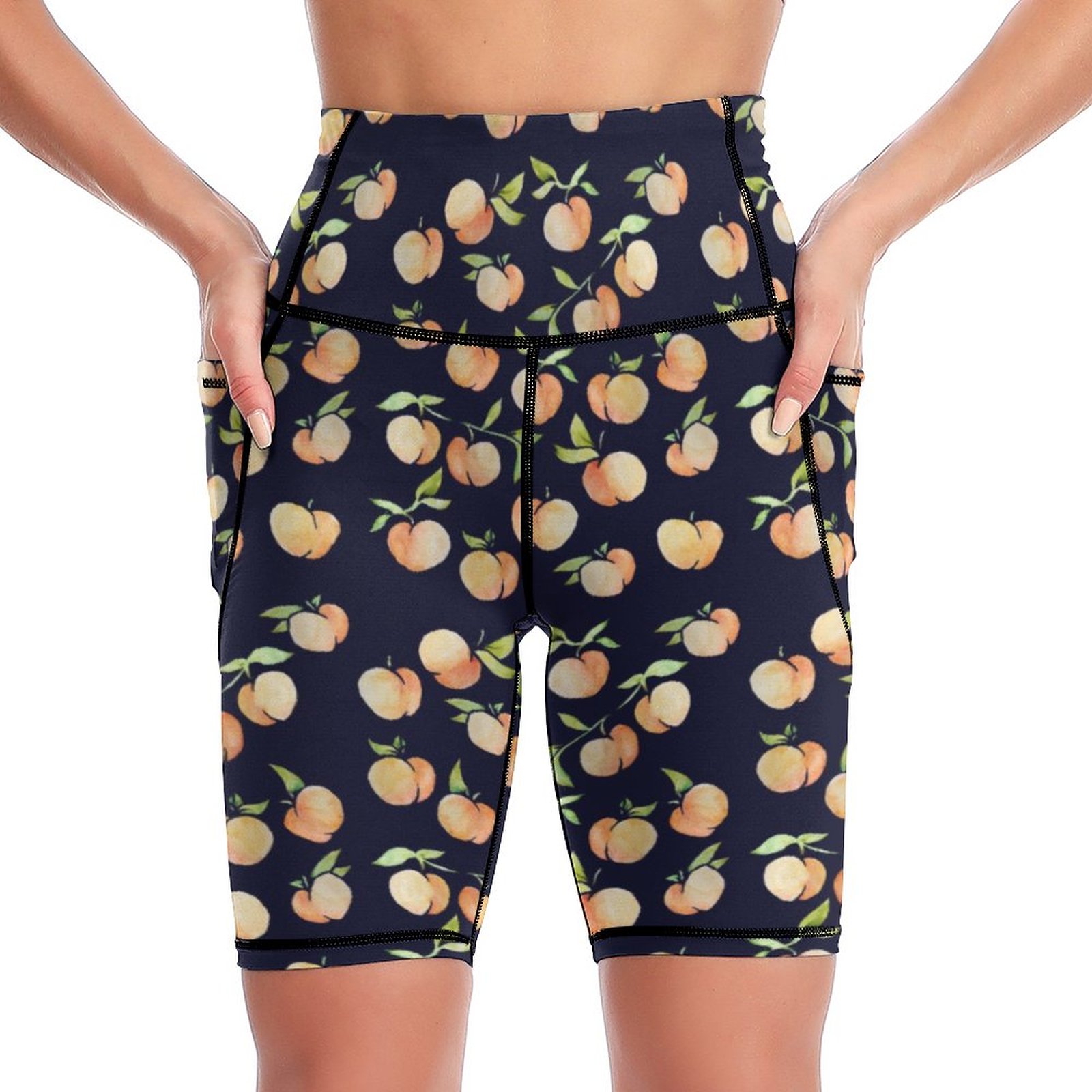 SFNEEWHO Peachy Peaches High Waisted Athletic Running Shorts Women Biker Yoga Shorts 23.99
