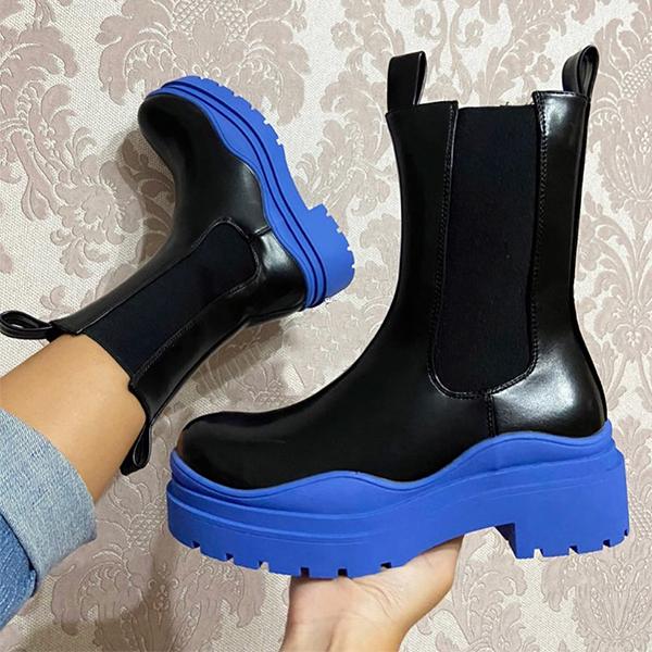 platform boots green