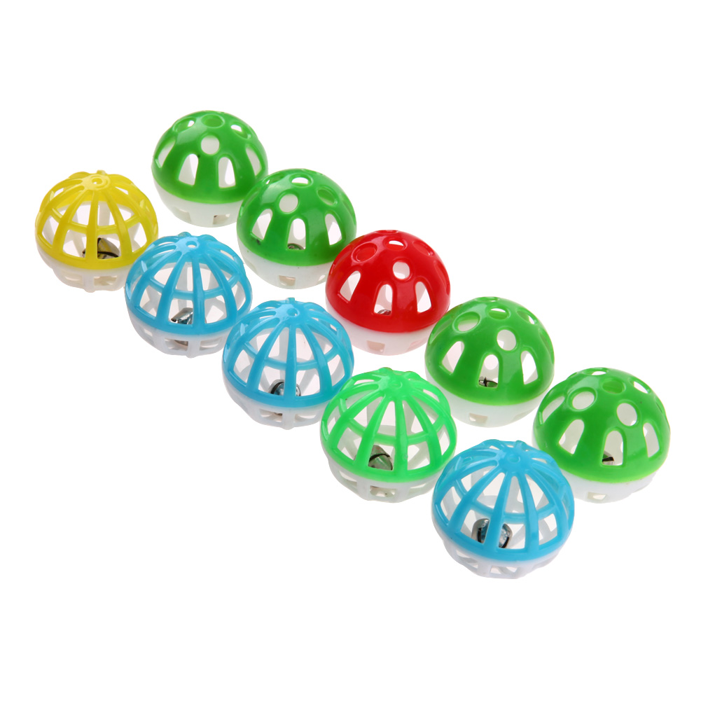 10pcs Plastic Hollow Out Round Pet Cat Colorful Ball Toys With Small Bell, 501 Original
10pcs Plastic Hollow Out Round Pet Cat Colorful Ball Toys With Small Bell, 501 Original