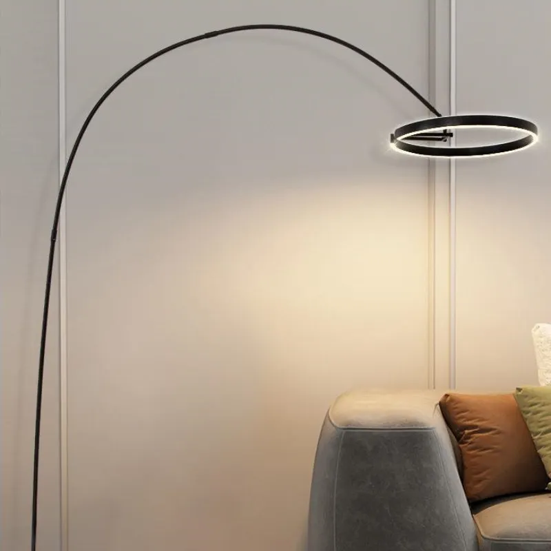 Edge Modern Ring Metal Silicone Floor Lamp
