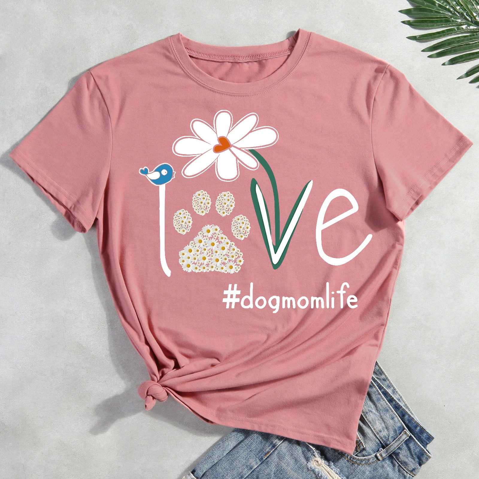 Love Dog Mom Life Daisy   Pet Animal Lover T-shirt Tee -01653-CB-Guru-buzz